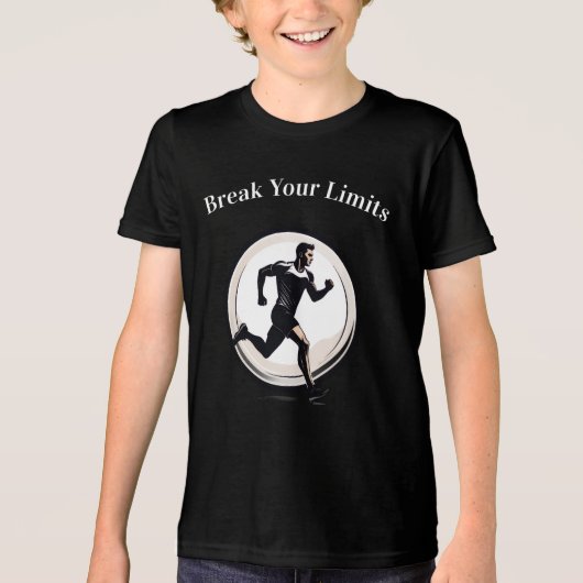 Minimal Silhouette Motion T-shirt – Modern Graphic トライブレンドTシャツ (正面)