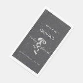 Minimal Silver Bow Winter Snow Baby Shower Welcome (コーナー)