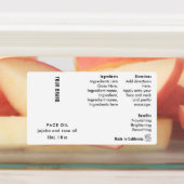 Minimal Simple 1oz 30ml Dropper Bottle Waterproof ラベル (貼付)