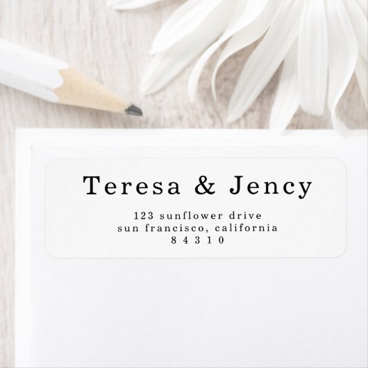 Minimal Simple Clean White Design ラベル (インサイチュ)