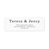 Minimal Simple Clean White Design ラベル (正面)