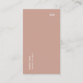 Minimal Simple Dusky Pink Feminine Soft Blush 名刺 (裏面)
