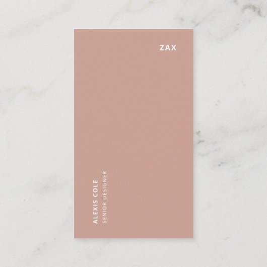 Minimal Simple Dusky Pink Feminine Soft Blush 名刺 (裏面)