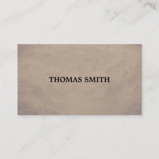 Minimal Simple Elegant Texture Brown Consultant 名刺 (正面)