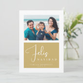 Minimal Simple Exquisite Spanish Fake Golden Photo シーズンカード (スタンド正面)