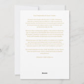 Minimal Simple Exquisite Spanish Fake Golden Photo シーズンカード (裏面)