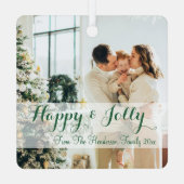 Minimal Simple Family Photo  メタルオーナメント (裏面)