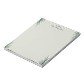 Minimal Simple Palm Floral Teacher Notepad ノートパッド (回転)