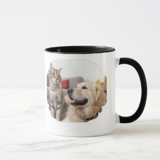 Minimal Simple Pet Mug – Dog & Cat Line Art Design マグカップ