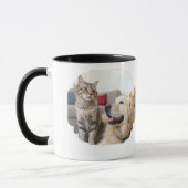 Minimal Simple Pet Mug – Dog & Cat Line Art Design マグカップ (左)