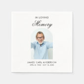 Minimal Simple Photo Arch Memorial スタンダードカクテルナプキン (正面)