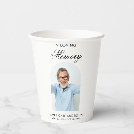 Minimal Simple Photo Arch Memorial 紙コップ (正面)