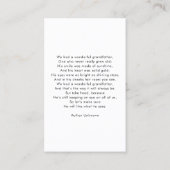 Minimal Simple Photo Arch Memorial Prayer Card 名刺 (裏面)