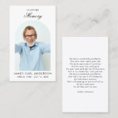 Minimal Simple Photo Arch Memorial Prayer Card 名刺 (正面/裏面)