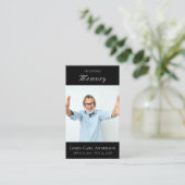 Minimal Simple Photo Memorial Sympathy Funeral 名刺 (スタンド正面)