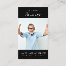 Minimal Simple Photo Memorial Sympathy Funeral 名刺