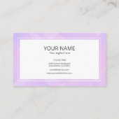 Minimal Simple Pink Purple Gradient Geometric Back 名刺 (裏面)