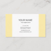Minimal Simple Pop Yellow Orange Line Frame 名刺 (裏面)