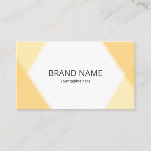 Minimal Simple Pop Yellow Orange Line Frame 名刺 (正面)