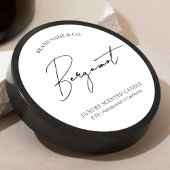 Minimal Simple Professional Candle Jar Lid Label ラウンドシール