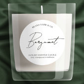 Minimal Simple Professional Candle Jar Lid Label ラウンドシール