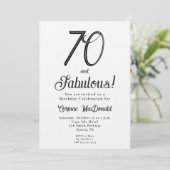 Minimal Sixty and Fabulous 70th Birthday Party 招待状 (スタンド正面)