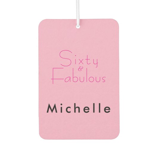 Minimal Sixty & Fabulous 60th Birthday Party カーエアーフレッシュナー (正面)