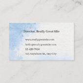 Minimal Sky Blue Business Card 名刺 (裏面)