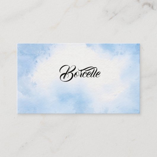 Minimal Sky Blue Business Card 名刺 (正面)