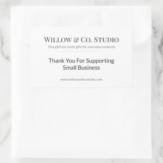 Minimal Small Business 長方形シール (バッグ)