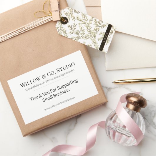 Minimal Small Business 長方形シール (ギフト)