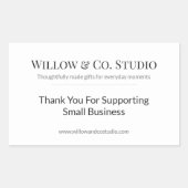 Minimal Small Business 長方形シール (正面)