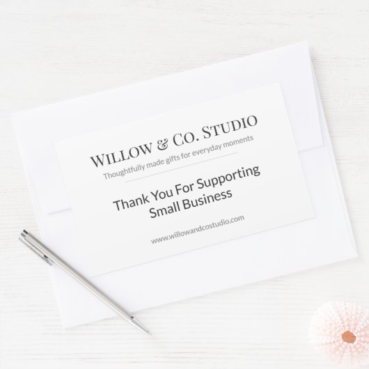 Minimal Small Business 長方形シール (封筒)