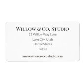 Minimal Small Business Shipping ラベル (正面)