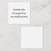 Minimal Small Business Thank You Business Card スクエア名刺 (正面/裏面)