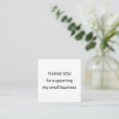 Minimal Small Business Thank You Business Card スクエア名刺 (スタンド正面)