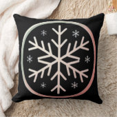 Minimal Snowflake Icon –  Winter Holiday design  クッション (ブランケット)
