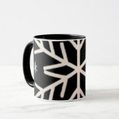 Minimal Snowflake Icon –  Winter Holiday design  マグカップ (正面左)