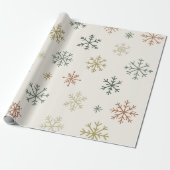 Minimal Snowflakes Seamless Pattern ラッピングペーパー (アンロールド)