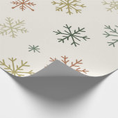 Minimal Snowflakes Seamless Pattern ラッピングペーパー (角)