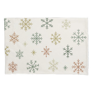 Minimal Snowflakes Seamless Pattern 枕カバー