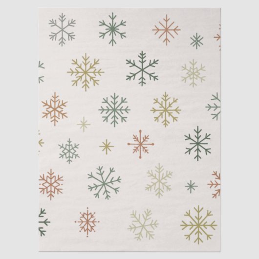 Minimal Snowflakes Seamless Pattern 薄葉紙 (正面)