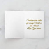 Minimal Snowy Christmas Folded Greeting Card カード (内部)