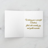 Minimal Snowy Christmas Folded Greeting Card カード (内部)