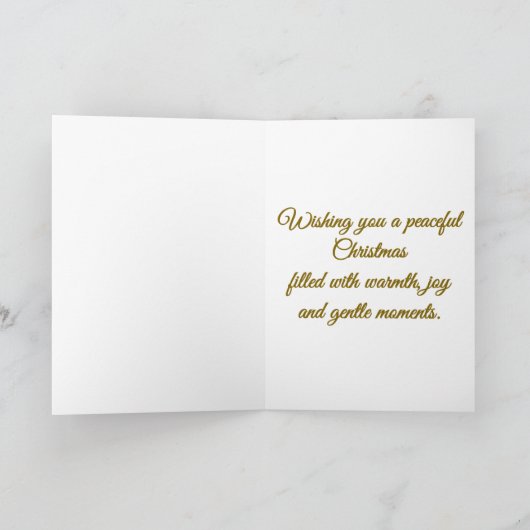 Minimal Snowy Christmas Folded Greeting Card カード (内部)