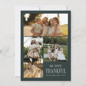 Minimal So Very Thankful Photos Happy Thanksgiving シーズンカード (正面)