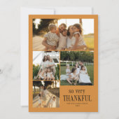 Minimal So Very Thankful Photos Happy Thanksgiving シーズンカード (正面)
