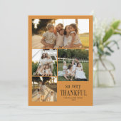 Minimal So Very Thankful Photos Happy Thanksgiving シーズンカード (スタンド正面)