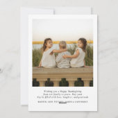 Minimal So Very Thankful Photos Happy Thanksgiving シーズンカード (裏面)