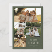 Minimal So Very Thankful Photos Happy Thanksgiving シーズンカード (正面)